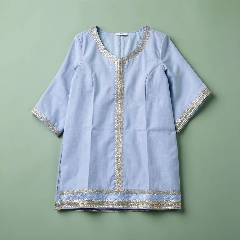 Festive Blouse Piece Blue