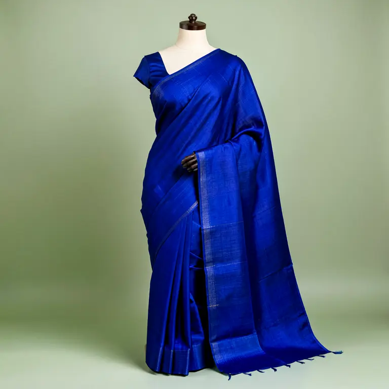 Daily Cotton Saree Blue