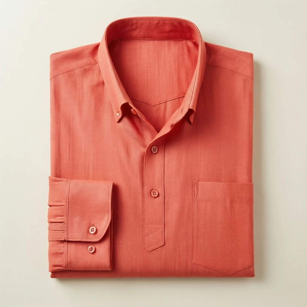 Cotton Straight Kurta Set Coral
