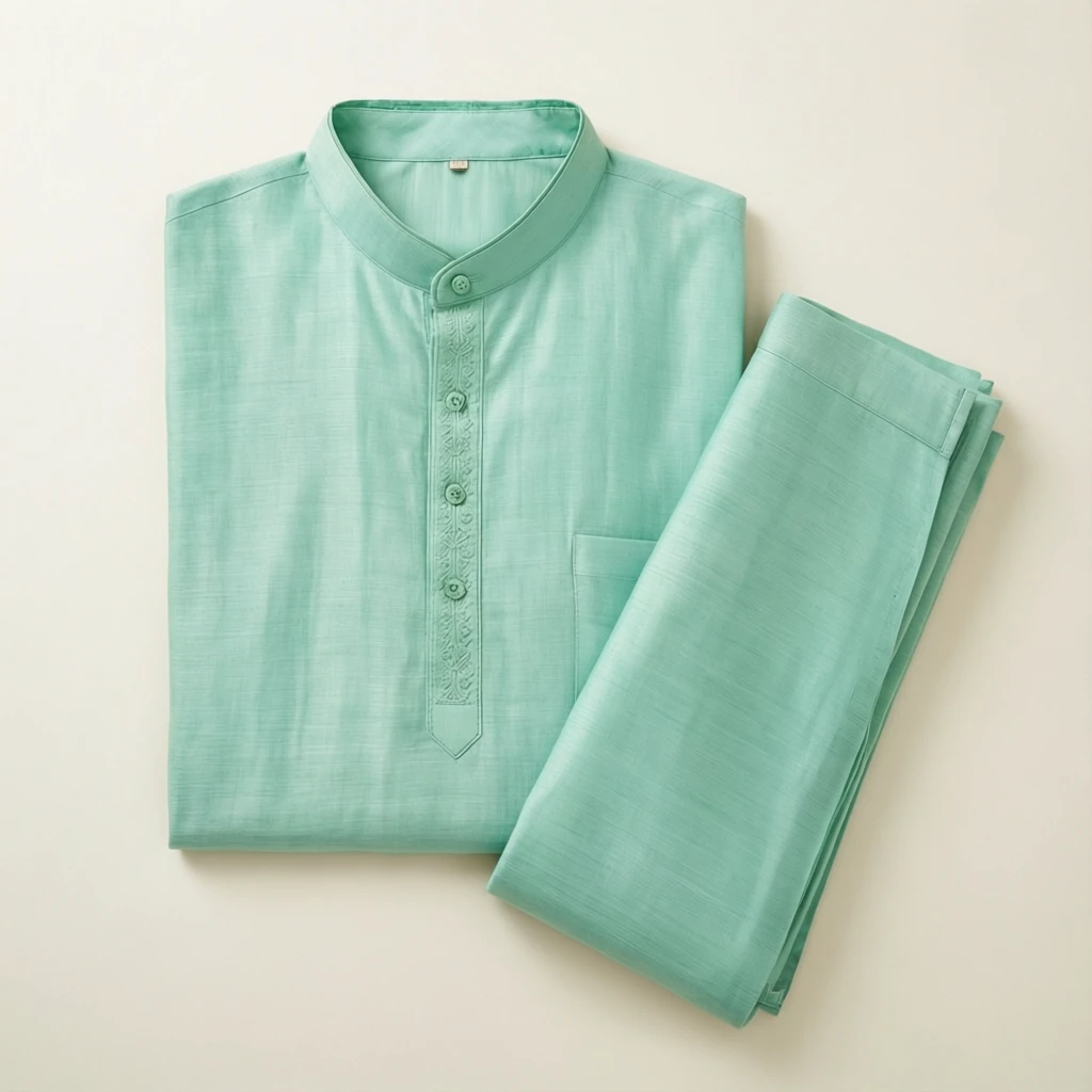 Rayon Straight Kurta Set Mint