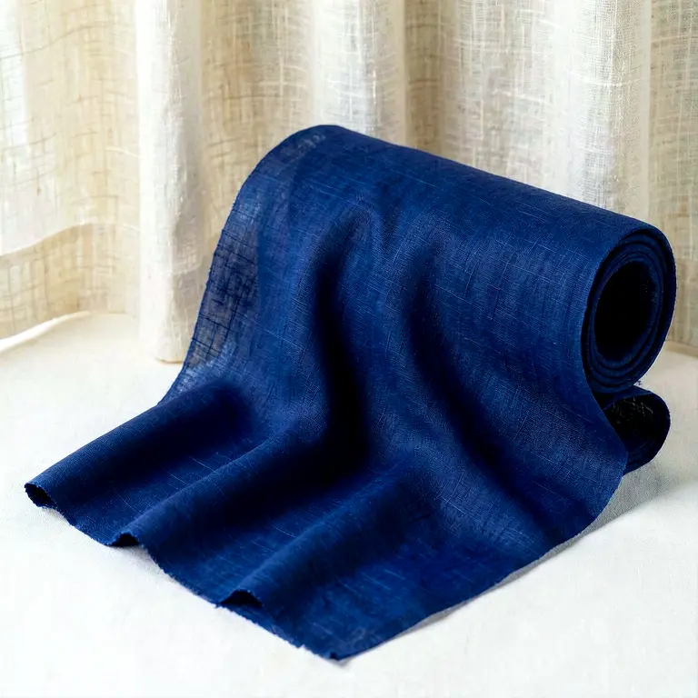 Lightweight Printed Fabric Blue