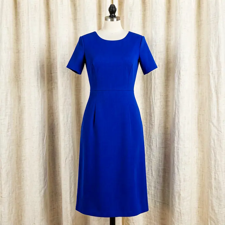Ethnic Midi Dress Blue