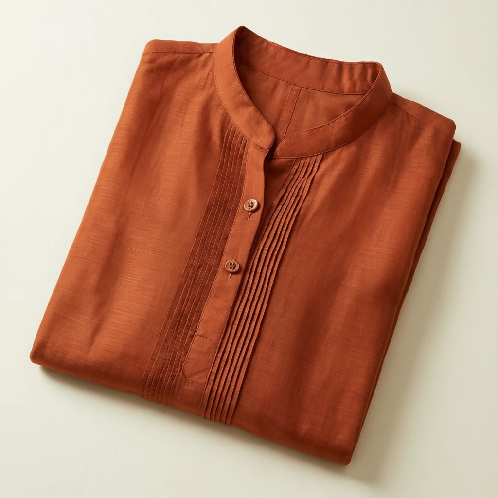 Viscose Straight Kurta Set Terracotta