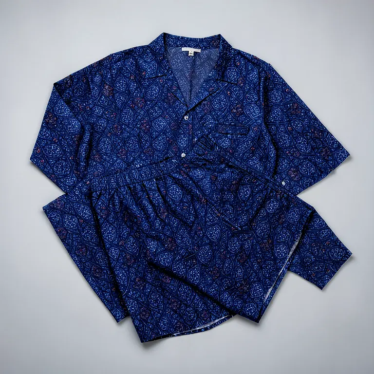 Printed Salwar Set Blue - Image 1