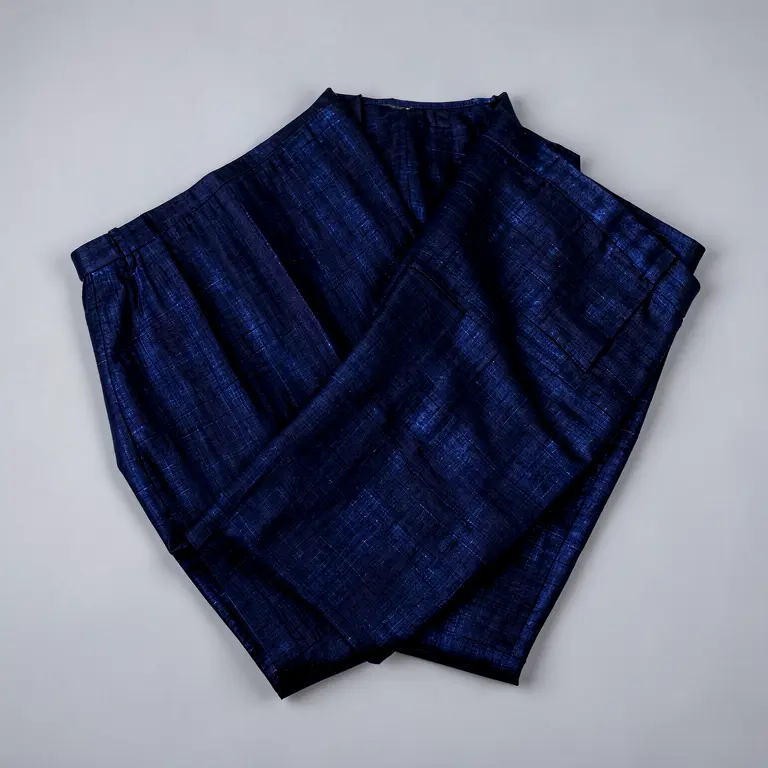 Handloom Salwar Set Blue - Image 1