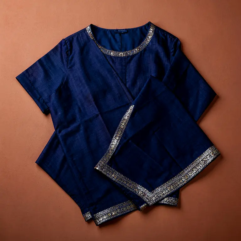 Festive Patiala Set Blue - Image 1
