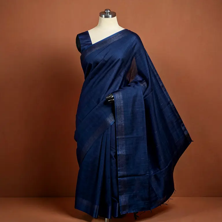 Daily Tant Saree Blue - Image 1