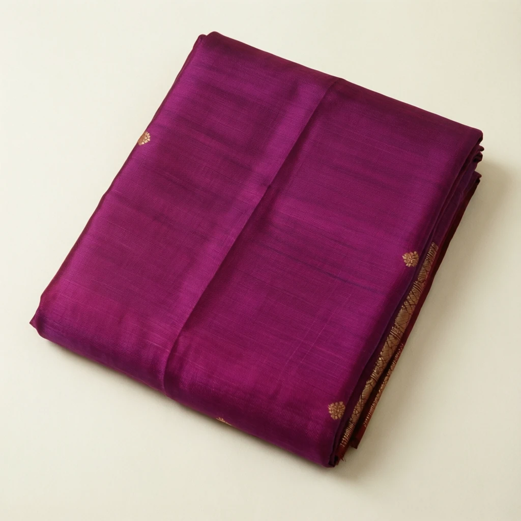 Cotton Tant Saree Mauve - Image 1