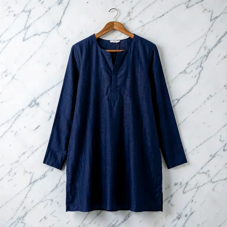 Lightweight Men Kurta Blue - Image 1
