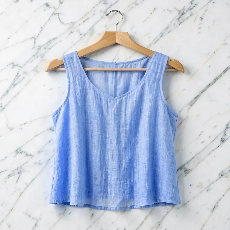 Lightweight Western Top Blue - Image 1