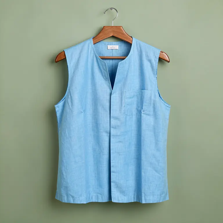 Cotton Nehru Jacket Blue