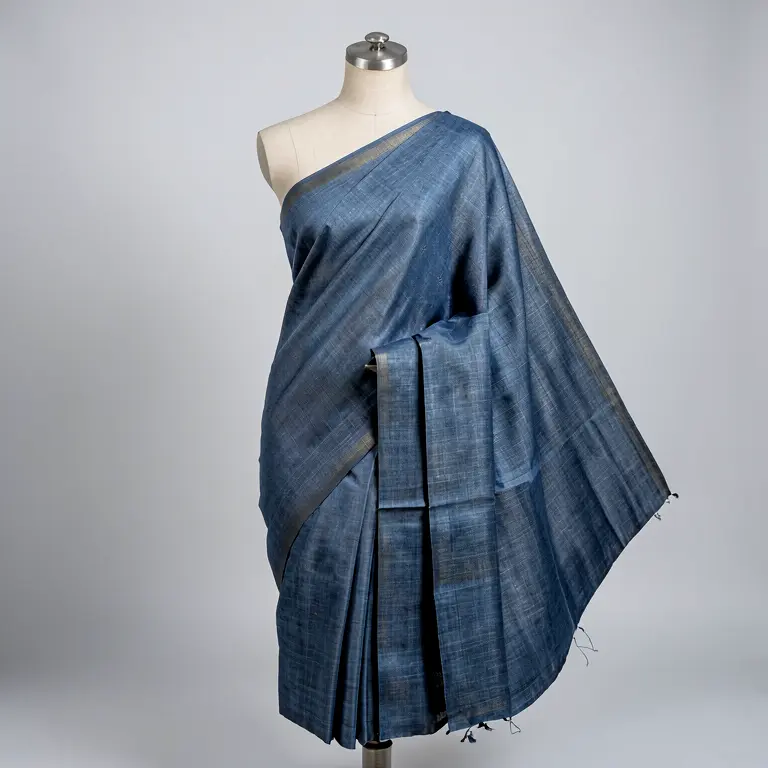 Daily Block Print Saree Blue