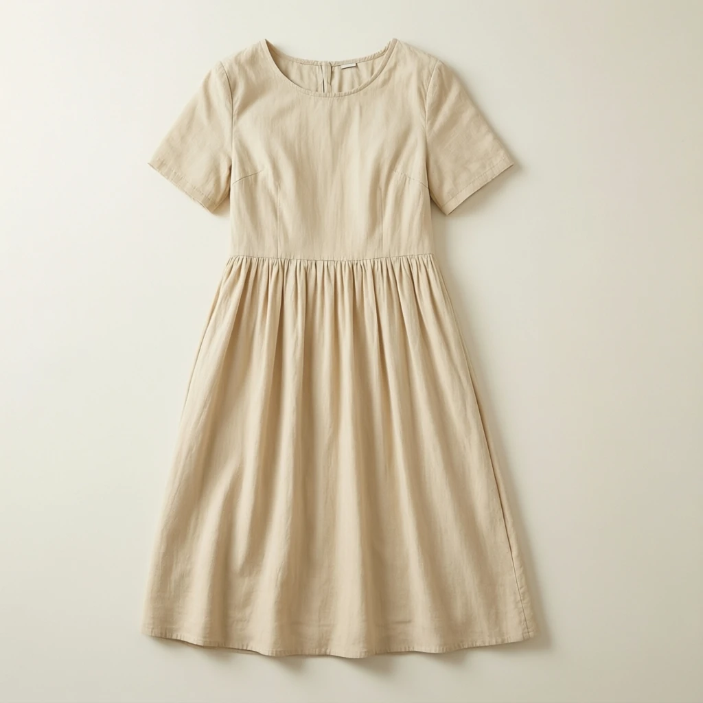 Cotton Midi Dress Oat