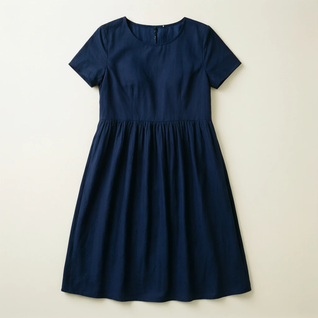 Cotton Midi Dress Ink