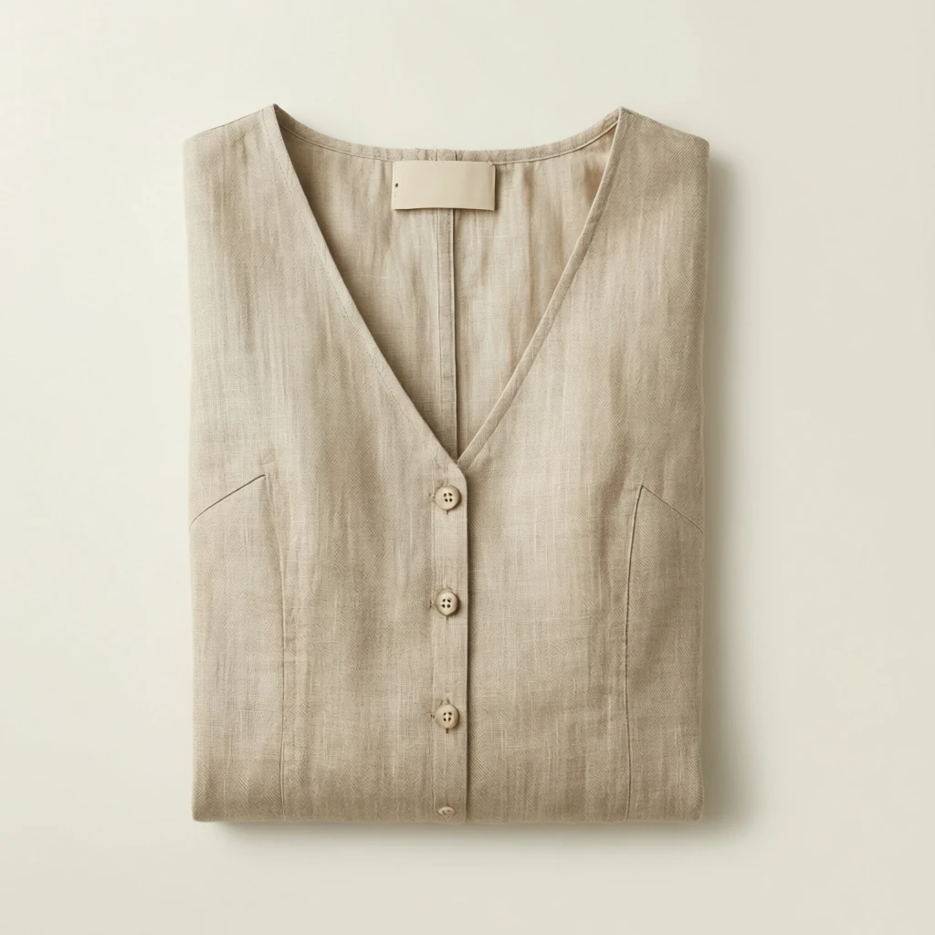 Linen Midi Dress Oat