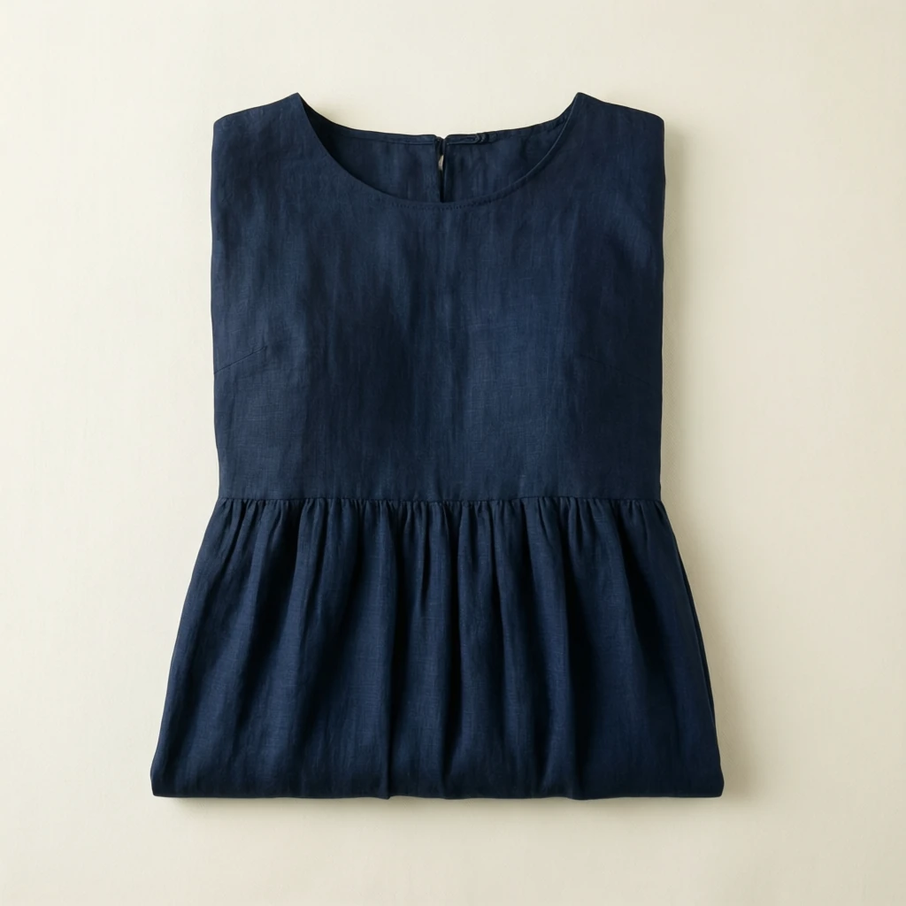 Linen Midi Dress Ink