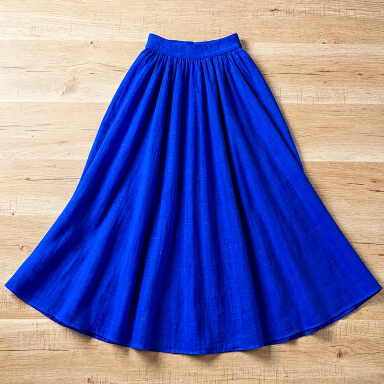 Lightweight Ethnic Skirt Blue