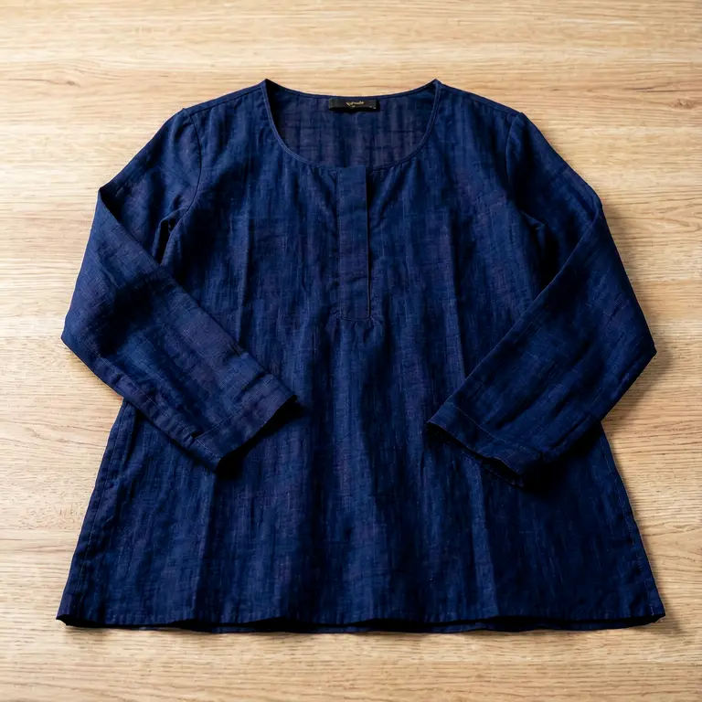 Lightweight Embroidered Kurti Blue