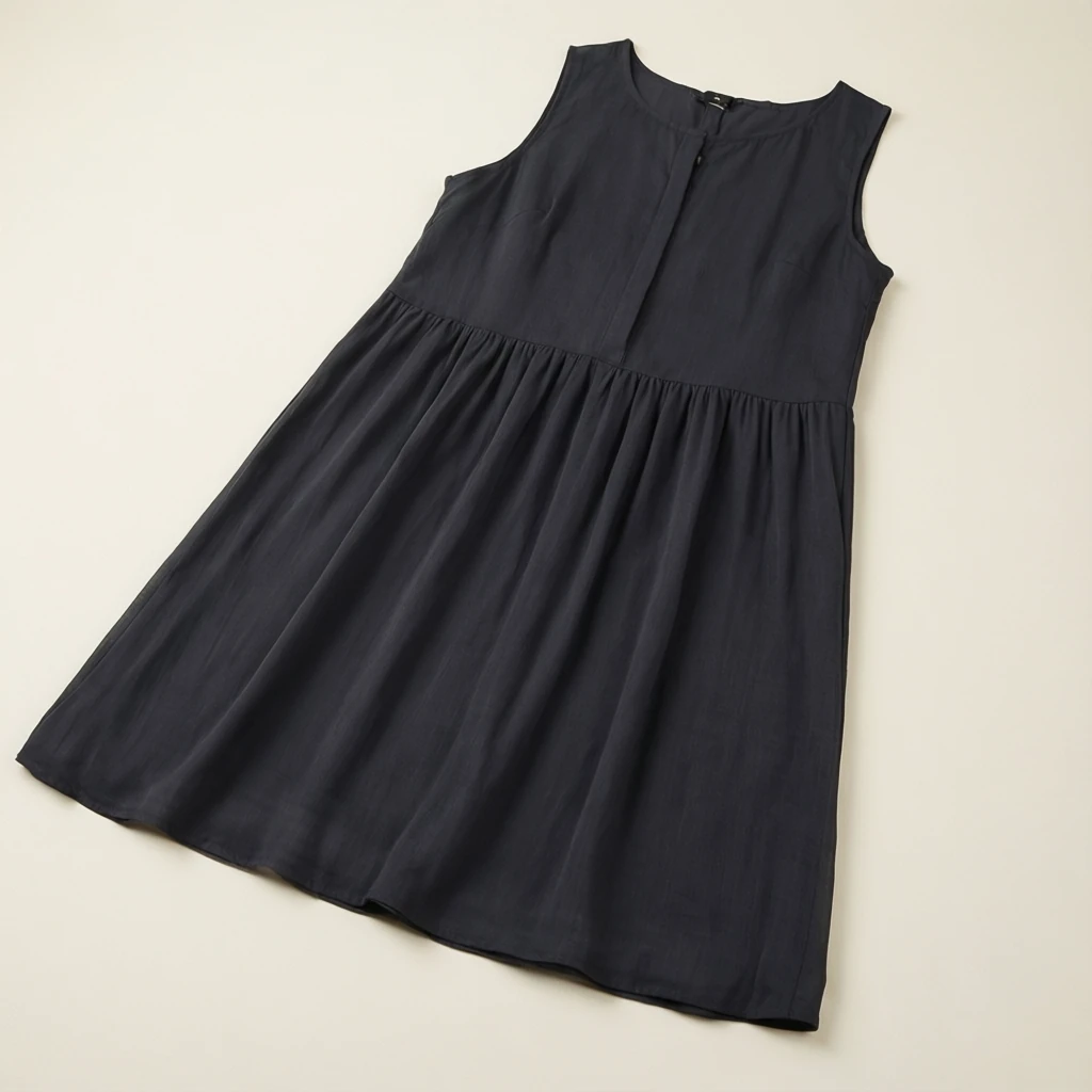 Rayon Midi Dress Charcoal