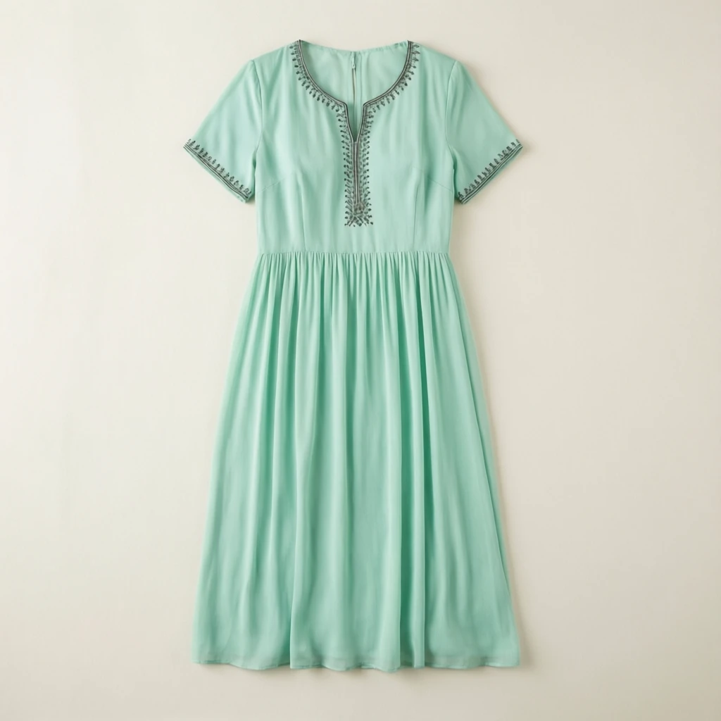 Rayon Midi Dress Mint