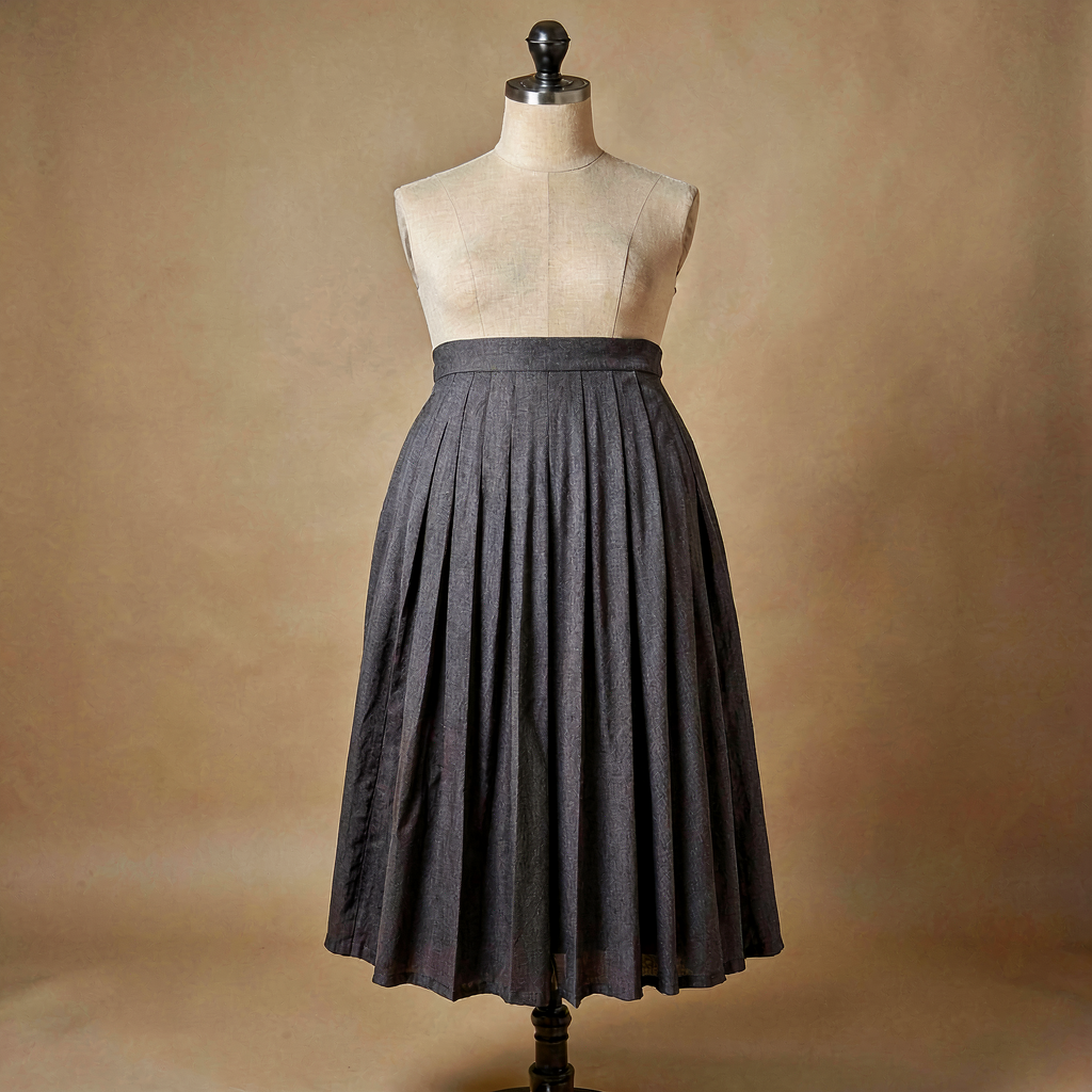 Pleated Midi Skirt