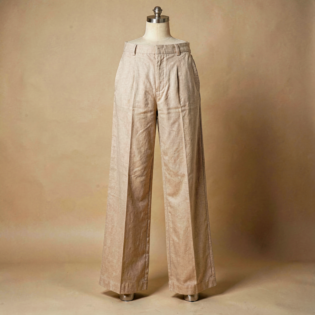 Wide Leg Pants - Beige