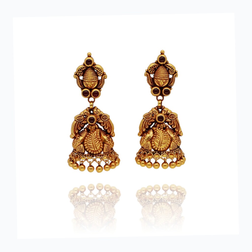 Temple Jhumki Pair - View 1