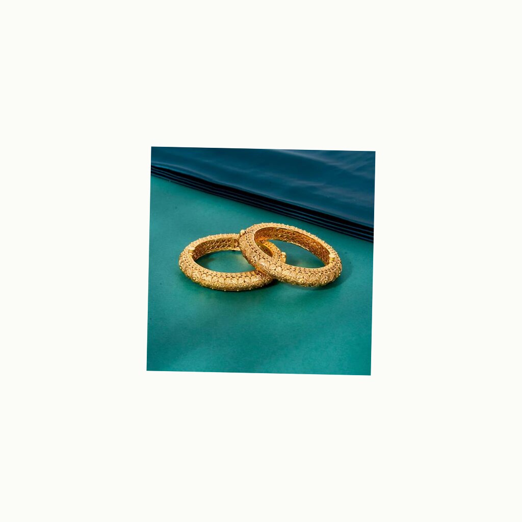 Matte Gold Bangles Set - View 1