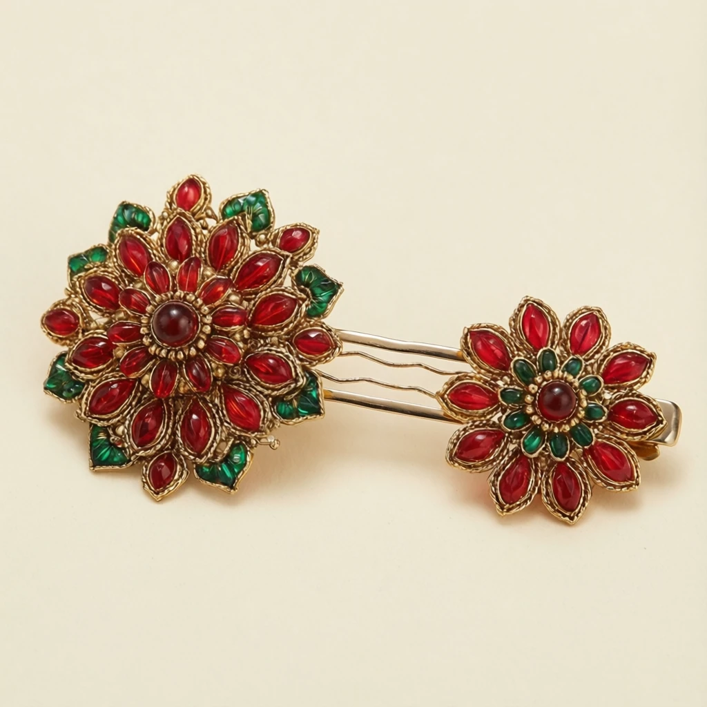 Floral Hair Pin Set - View 1