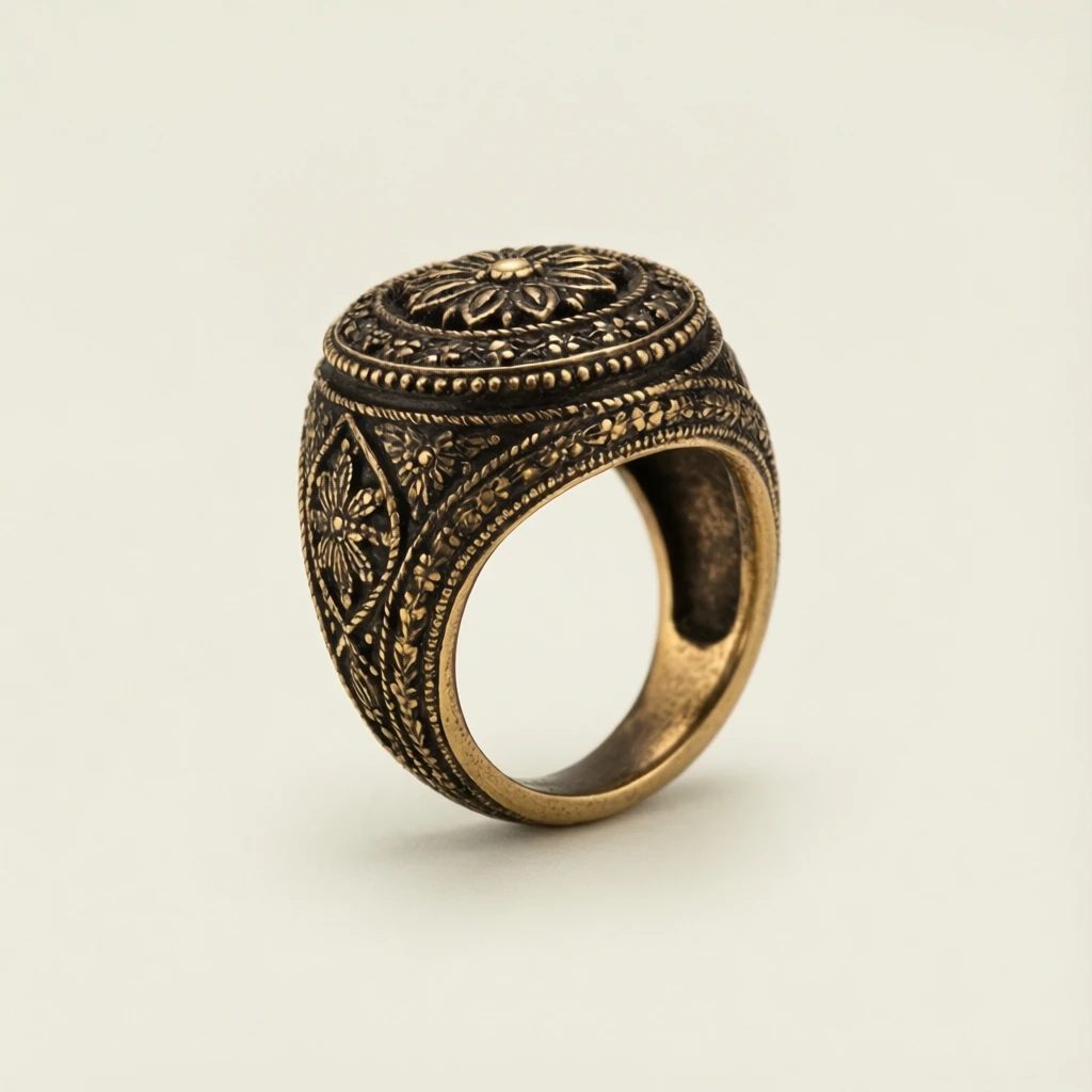 Antique Adjustable Cocktail Ring - View 1