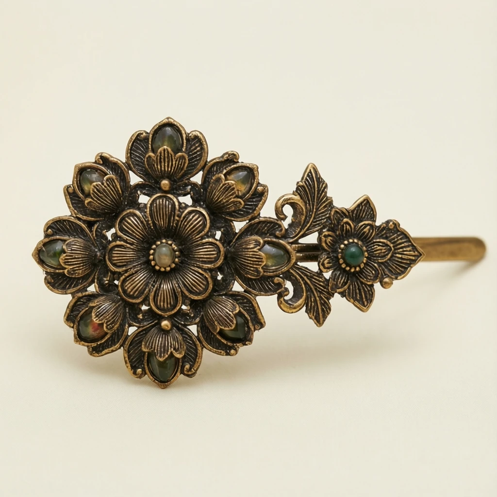 Antique Floral Hair Pin Set - View 1